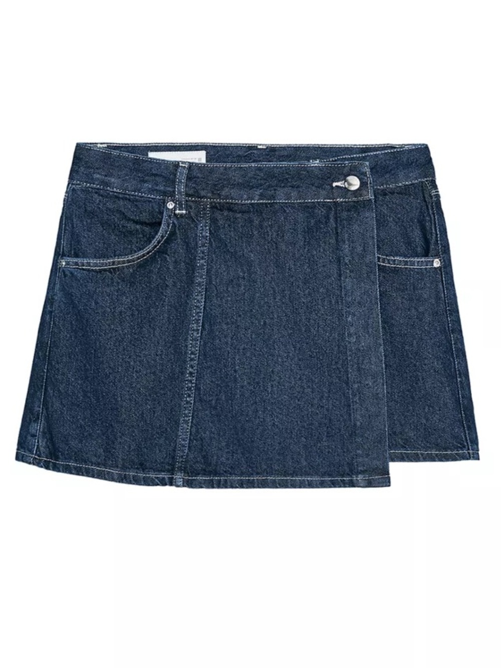 ZARA Wrap Denim Blue Skort - Size XL - NWT